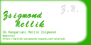 zsigmond mellik business card